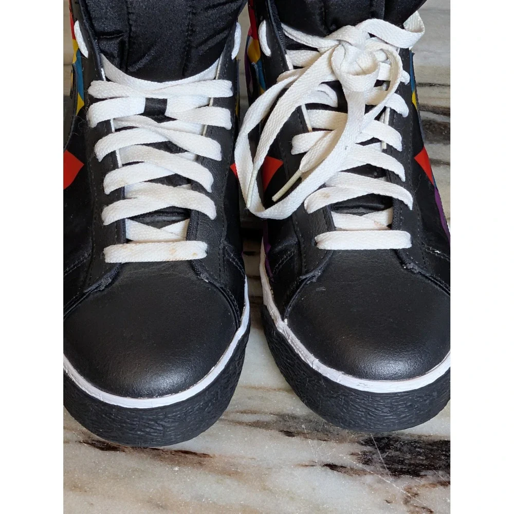Nike Blazer High Geometric Mosaic Black Sport Red 317808-008 Mens 10 2010 Retro